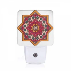 Night Light, A Colorful Star With A Yellow Background.