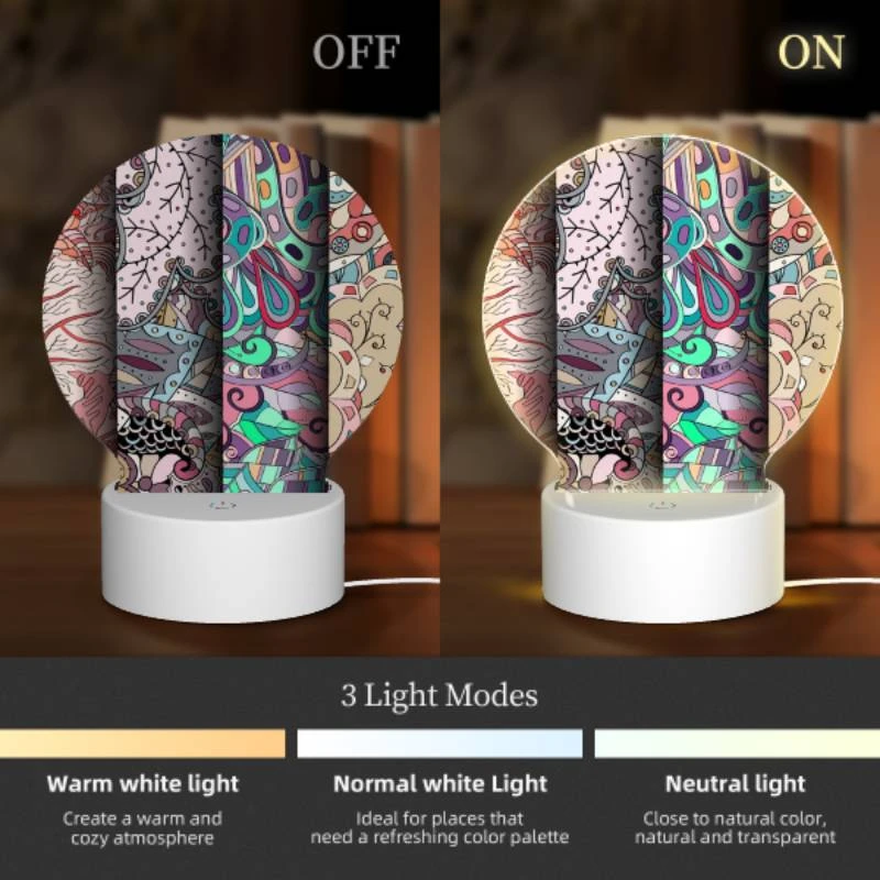 Round Acrylic Night Light, Three different colored paintings of trees. Round Acrylic Night Light, Three Different Colored Paintings Of Trees. -Pattern Diy Shop 4e42dee3168bc61fcd8f45f5bf3464ed0283d07f