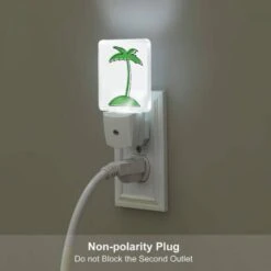 Night Light Set Of 2, A Green Palm Tree With A White Background. 4 Night Light Set Of 2, A Green Palm Tree With A White Background. -Pattern Diy Shop 4e519182e18c4a38ceeecb0d1f282d009843a957