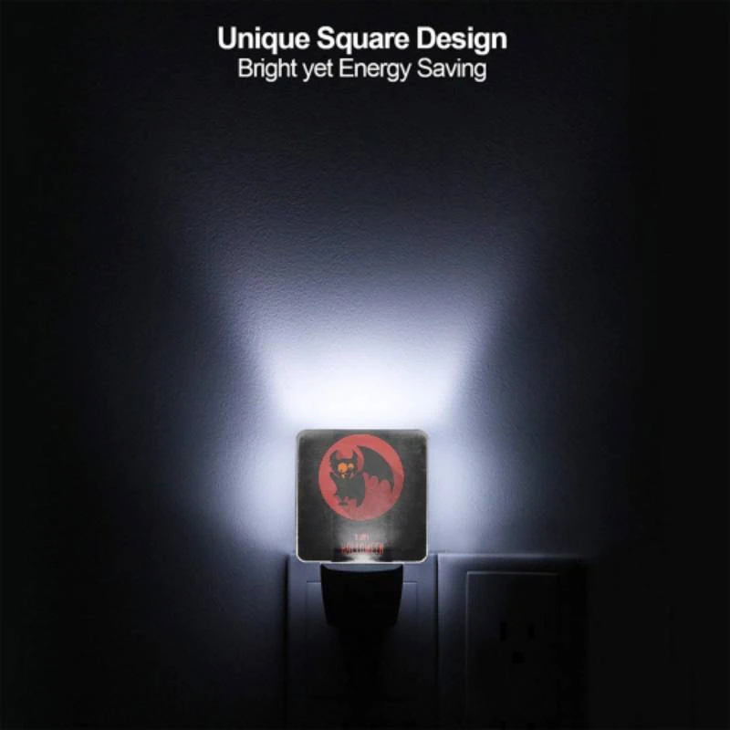 Night Light, A red and black bat with a pumpkin on its head. Night Light, A Red And Black Bat With A Pumpkin On Its Head. -Pattern Diy Shop 51abf1ef7f6365979d94a7af15dc61e0d7d23a64