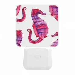 Night Light, A Collection Of Red And Blue Sea Horse Paintings. -Pattern Diy Shop 531dfe56c5d3516966af43fa127761cb32806bd3