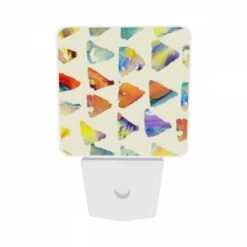 Night Light Set Of 2, A Collection Of Colorful Triangles. 6 Night Light Set Of 2, A Collection Of Colorful Triangles. -Pattern Diy Shop 586ef332b70ef4fe9b6655b5c4b1723b48a88a1c