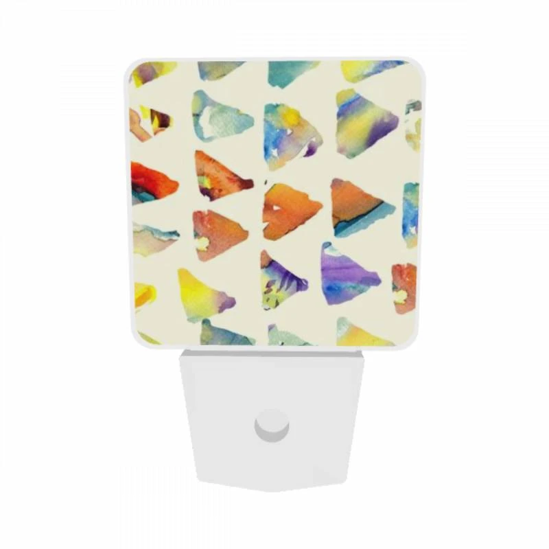 Night Light Set of 2, A collection of colorful triangles. Night Light Set Of 2, A Collection Of Colorful Triangles. -Pattern Diy Shop 586ef332b70ef4fe9b6655b5c4b1723b48a88a1c