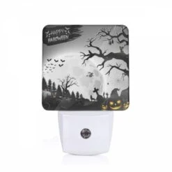 Night Light, A Halloween Scene With A Full Moon