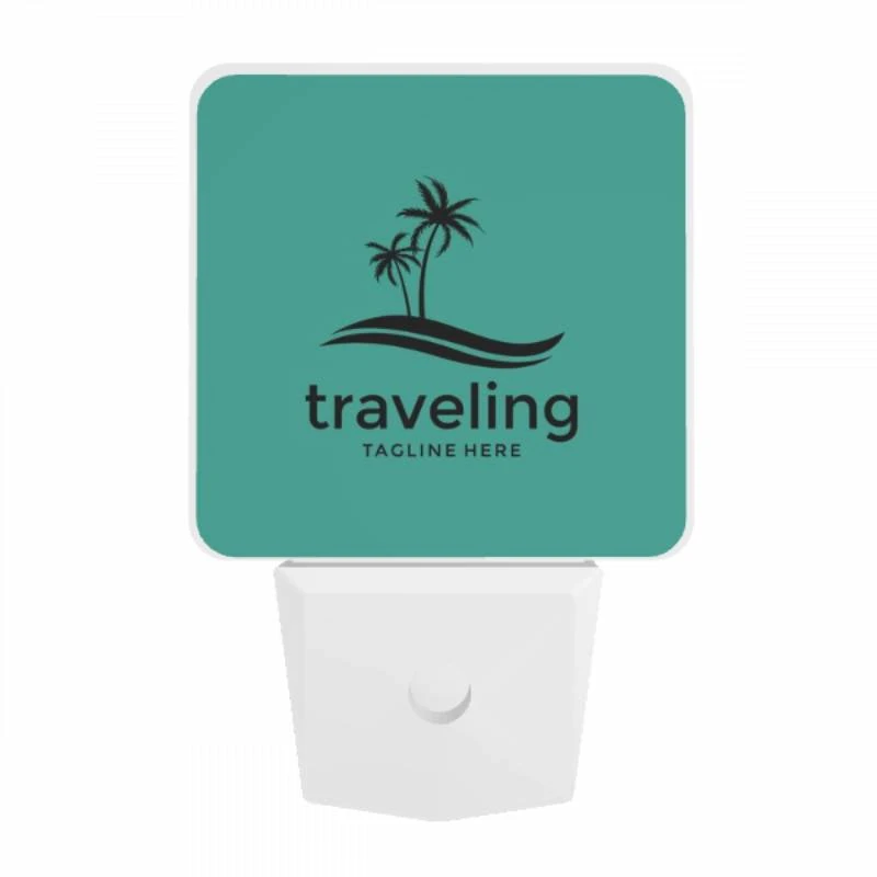 Night Light, A logo for traveling with a palm tree in the background. Night Light, A Logo For Traveling With A Palm Tree In The Background. -Pattern Diy Shop 5a358879597f46443a0c12d9eab5947e7e81f2d3