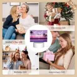 Rectangular Acrylic Night Light, A Sunset Beach Sign With A Moon In The Background. 7 Rectangular Acrylic Night Light, A Sunset Beach Sign With A Moon In The Background. -Pattern Diy Shop 5b830dc8fbffc3b66be73e81f78f3b91e2675be1