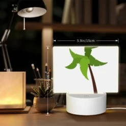 Rectangular Acrylic Night Light, A Green Palm Tree With A Brown Trunk. -Pattern Diy Shop 5c5a567f844557c64b40dd29521776f2c0f2d557