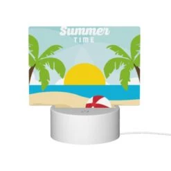 Rectangular Acrylic Night Light, A Beach Scene With A Sun -Pattern Diy Shop 5f954bd54d1a5d107d307cfb7ef72197f8649491