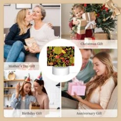 Rectangular Acrylic Night Light, A Colorful Floral Pattern With A Bird In The Center. -Pattern Diy Shop 5ff15ac409b07dde11f1984b87c47f3545814695