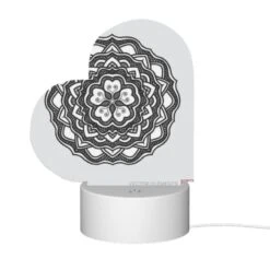 Love Acrylic Night Light, A Black And White Drawing Of A Flower. -Pattern Diy Shop 62ac5433f594be2de18d71ca07f671b92cb260b7