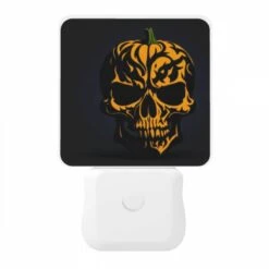Night Light, A Skull With A Pumpkin On Top. -Pattern Diy Shop 63872dcc32f408a458124a5e53c16052d56f2894