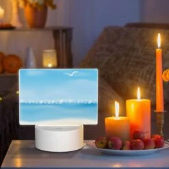 Rectangular Acrylic Night Light, A Beautiful Beach Scene With A Blue Sky -Pattern Diy Shop 639b6a4d6030b93d3ee29b25a9673055f11cc735 1