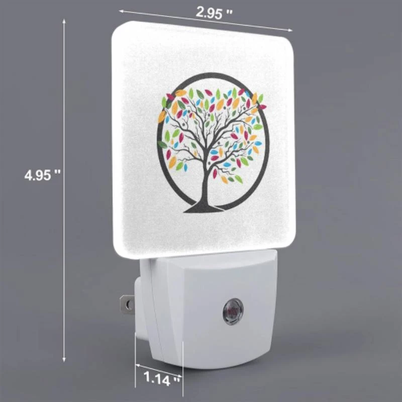 Night Light, A colorful tree with leaves in different colors. Night Light, A Colorful Tree With Leaves In Different Colors. -Pattern Diy Shop 6e22c98fc7cbcaacfd71888b6108aae94fa7c544