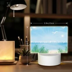 Rectangular Acrylic Night Light, A Sunny Day At The Beach With A Few Birds Flying Overhead. 5 Rectangular Acrylic Night Light, A Sunny Day At The Beach With A Few Birds Flying Overhead. -Pattern Diy Shop 6eb49a5e65afa160942de711d2677431c51820aa
