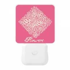 Night Light, A Pink Square With White Flowers On It. -Pattern Diy Shop 6eea9fb5533c229a6e07052d3e6c3a4083424808