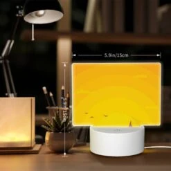 Rectangular Acrylic Night Light, A Boat Is Sailing On The Water With A Beautiful Sunset In The Background. -Pattern Diy Shop 702760161adb8b171b462cb3d29fce9a3296bbc0