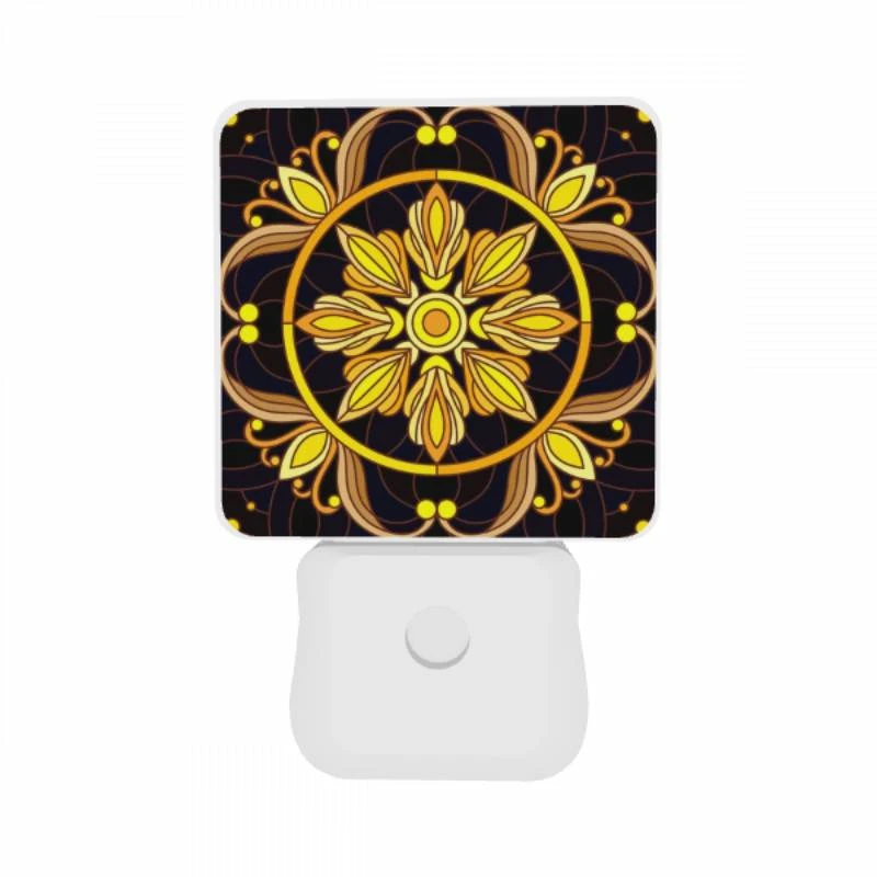 Night Light Set of 2, A colorful flower design with a yellow center. Night Light Set Of 2, A Colorful Flower Design With A Yellow Center. -Pattern Diy Shop 71401153eb14490b096a008c9f64b32efe9d0d1a