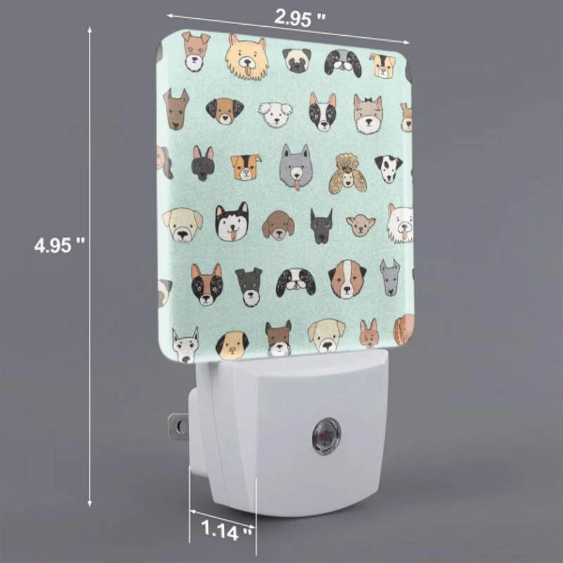 Night Light Set of 2, A collection of different dog breeds. Night Light Set Of 2, A Collection Of Different Dog Breeds. -Pattern Diy Shop 73ae6773b8d79445516164bbd0a5f46219f53773