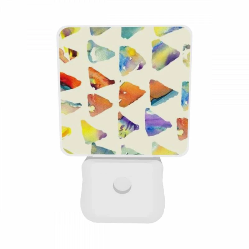 Night Light Set of 2, A collection of colorful triangles. Night Light Set Of 2, A Collection Of Colorful Triangles. -Pattern Diy Shop 7628c4a1ff65e2cdf479367676d91faf08f687c9