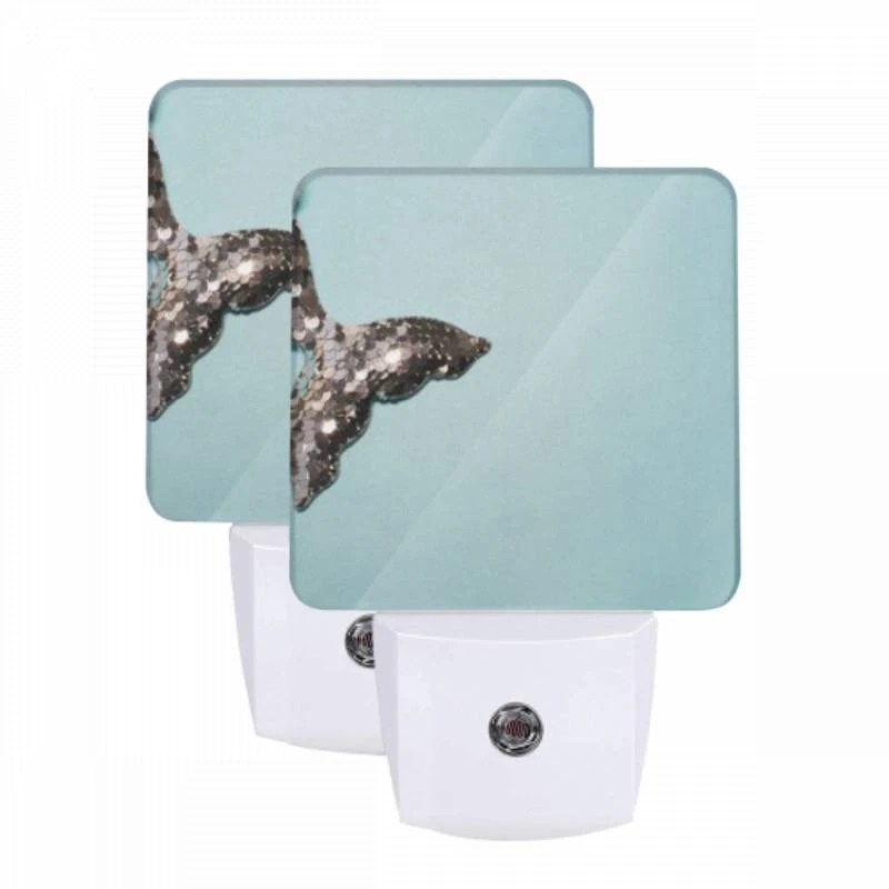 Night Light Set of 2, A silver mermaid tail hanging from the ceiling. Night Light Set Of 2, A Silver Mermaid Tail Hanging From The Ceiling. -Pattern Diy Shop 76bf85f40f7b5ee79df99ee0542f1ecb19781712