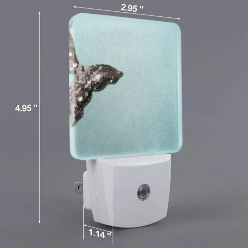 Night Light Set of 2, A silver mermaid tail hanging from the ceiling. Night Light Set Of 2, A Silver Mermaid Tail Hanging From The Ceiling. -Pattern Diy Shop 7f39f3898919148c4a70633f42fd56a94dc4ae8d