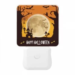 Night Light, A Spooky Halloween Scene With A Full Moon And Bats. -Pattern Diy Shop 800cb2231688e70dc828a4f88cfe9d2f0d302553