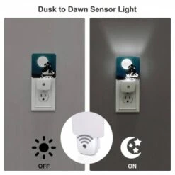 Night Light, A House With A Moon In The Background And The Words Halloween Written Below It. -Pattern Diy Shop 809675e5a0bfc987d430e425de67685c3313f78a