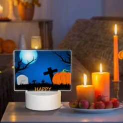 Rectangular Acrylic Night Light, A Halloween Scene With A Moon -Pattern Diy Shop 81818210f47f54fd50ffc8d207cf735b8e28ed92