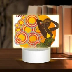 Rectangular Acrylic Night Light, A Woman In A Bikini Is Posing For A Picture.