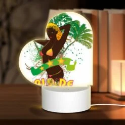 Love Acrylic Night Light, A Woman Wearing A Bikini And A Star-shaped Necklace.