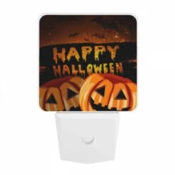Night Light, Two Pumpkins With A Happy Halloween Sign. -Pattern Diy Shop 859517fa3b617225d1b2c4af17ebc5e3ecbdce2c