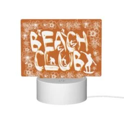 Rectangular Acrylic Night Light, A Sign That Says "Beach Club" With A Picture Of A Surfer. 9 Rectangular Acrylic Night Light, A Sign That Says "Beach Club" With A Picture Of A Surfer. -Pattern Diy Shop 865b549e89647280b6ce4fb9b9df6bbafae3d384