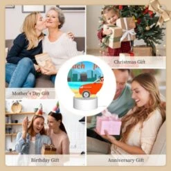 Round Acrylic Night Light, A Man And A Woman Are In A Red Car -Pattern Diy Shop 87ae40a8c140a7c7ce5ee384cd15bd9811b982e6