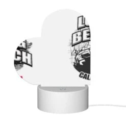 Love Acrylic Night Light, A Black And White Image Of A Beach With The Words "Long Beach" Written On It. -Pattern Diy Shop 893e54493231caeb03a7fb1e1f25fe57dd06b7ae