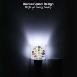 Night Light Set Of 2, A Colorful Group Of Fish Swimming In The Ocean. 3 Night Light Set Of 2, A Colorful Group Of Fish Swimming In The Ocean. -Pattern Diy Shop 8a8f7af6f972c4d4ed75fcca4011a42b61eedffc