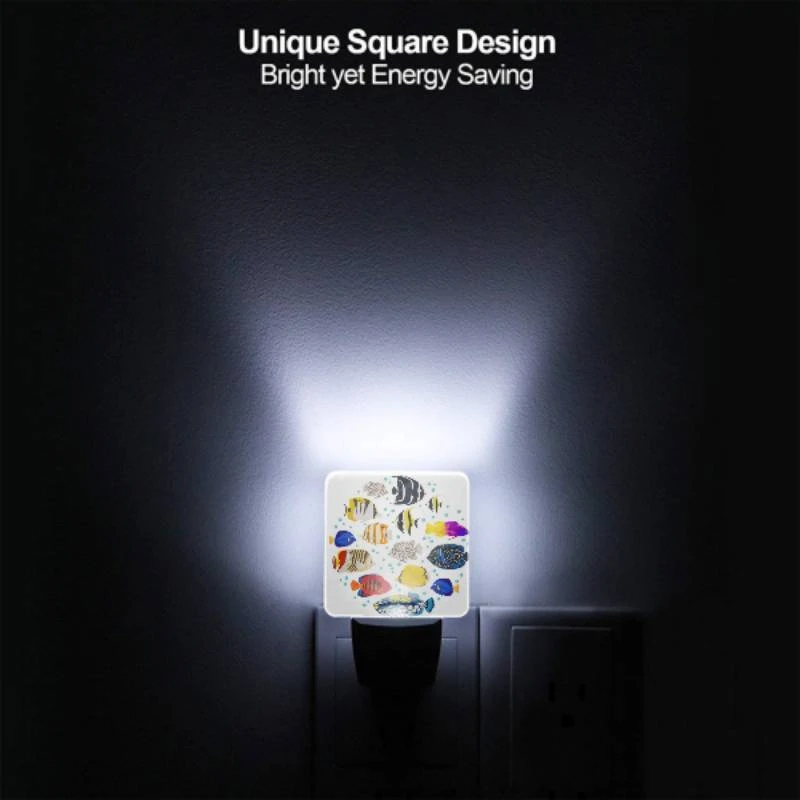 Night Light Set of 2, A colorful group of fish swimming in the ocean. Night Light Set Of 2, A Colorful Group Of Fish Swimming In The Ocean. -Pattern Diy Shop 8a8f7af6f972c4d4ed75fcca4011a42b61eedffc