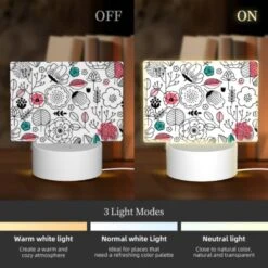 Rectangular Acrylic Night Light, A Colorful Floral Pattern With Pink -Pattern Diy Shop 8e2142260a06992f5e09f7c068a7d2245e8e6955