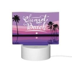 Rectangular Acrylic Night Light, A Sunset Beach Sign With A Moon In The Background. 9 Rectangular Acrylic Night Light, A Sunset Beach Sign With A Moon In The Background. -Pattern Diy Shop 910e0abdb5036054ddacad163ca4060b875926b4