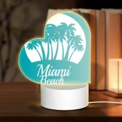 Love Acrylic Night Light, A Logo For The Miami Beach.