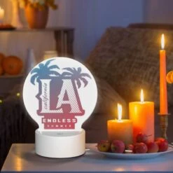Round Acrylic Night Light, A Logo For The City Of Los Angeles. -Pattern Diy Shop 93a16806b5e305abb1bdbee404793a1de080baf0
