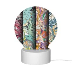 Round Acrylic Night Light, Four Different Colored Paintings Of Hands. -Pattern Diy Shop 93bacc97bf5a17a0e6e78263d13d780605e5602d