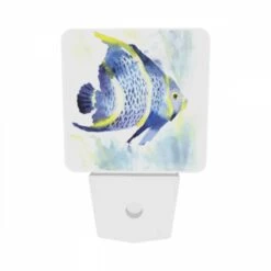 Night Light Set Of 2, A Blue And Yellow Fish With A Black Tail. -Pattern Diy Shop 9593b4a86ec3d3b99d06630cfcfda3b8cee82669