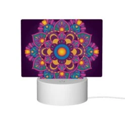 Rectangular Acrylic Night Light, A Colorful Flower With A Yellow Center. -Pattern Diy Shop 95bca4fd49feae6d0e84cd5bd2a7b99adbac3694