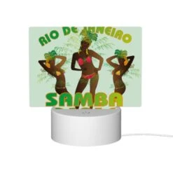 Rectangular Acrylic Night Light, A Colorful Advertisement For Rio De Janeiro Featuring Two Women In Bikinis. -Pattern Diy Shop 983a9be40558e0fad8509b065a7bcc09f76ed82e