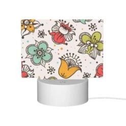 Rectangular Acrylic Night Light, A Colorful Floral Pattern With A Bird And A Fox. 9 Rectangular Acrylic Night Light, A Colorful Floral Pattern With A Bird And A Fox. -Pattern Diy Shop 98804c10c16d8fecc91459542741b9a84988d45f
