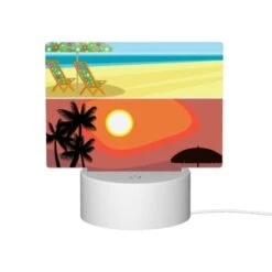 Rectangular Acrylic Night Light, A Beach Scene With A Sunset 9 Rectangular Acrylic Night Light, A Beach Scene With A Sunset -Pattern Diy Shop 9bd9f395cf83631cb48708e88e417314b8da72e0