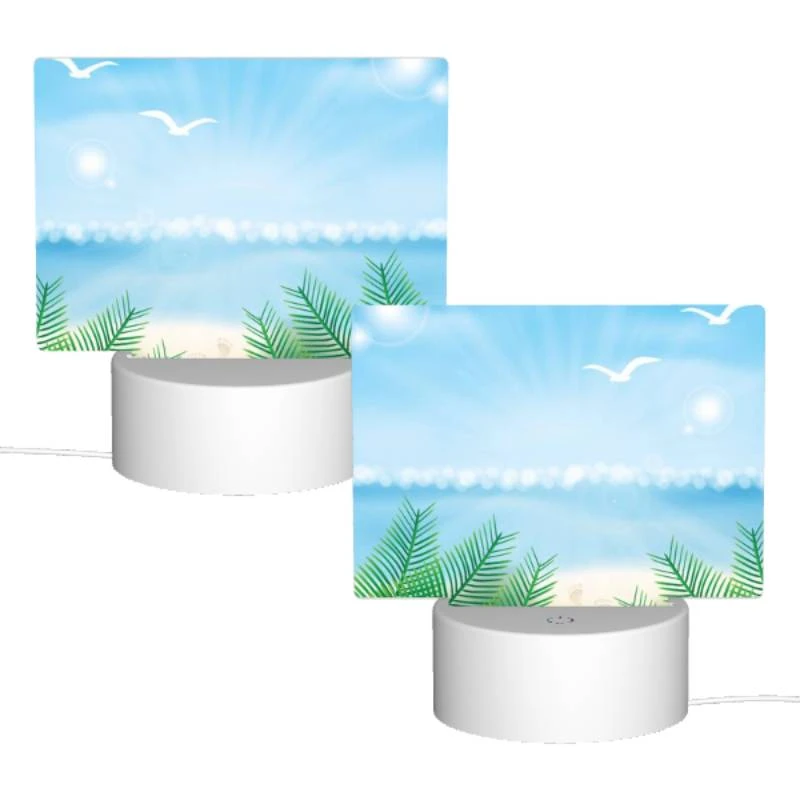 Rectangular Acrylic Night Light, A sunny day at the beach with a few birds flying overhead. Rectangular Acrylic Night Light, A Sunny Day At The Beach With A Few Birds Flying Overhead. -Pattern Diy Shop 9ca6d96ab4fceec3c2c55a37fd5b11579f0681bd