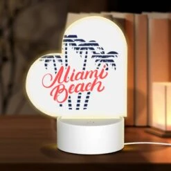 Love Acrylic Night Light, A Logo For The Miami Beach.
