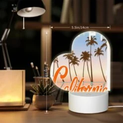 Love Acrylic Night Light, A Beach Scene With The Word "California" Written In Orange. 5 Love Acrylic Night Light, A Beach Scene With The Word "California" Written In Orange. -Pattern Diy Shop a4d1caca11a1a293fd9bfe8d645c3ad435aa622f