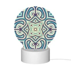 Round Acrylic Night Light, A Blue And White Patterned Design. 9 Round Acrylic Night Light, A Blue And White Patterned Design. -Pattern Diy Shop a7ab7b59ade0dcdbee4dbea29366c28dd666a0a7